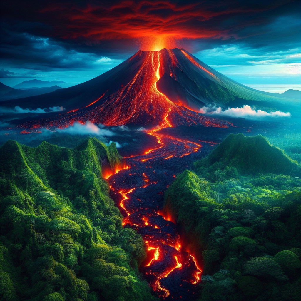 Gorgeous view of a volcano